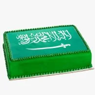 كيكة العلم السعودي لليوم الوطني