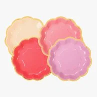 Scalloped Paper Plates Riotous Rose 12pc Pack by Talking Tables