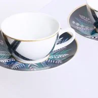 Set of 2 Tala Porcelain Teacups & Saucers By Silsal