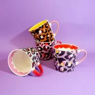Set Of 4 Leopard Mugs by  Eleanor Bowmer