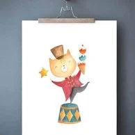 Set of 6 Circus Animals Watercolour Wall Art Prints by Sweet Pea