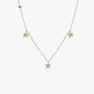 Pure Silver Gold-Plated Star Necklace by NAFEES