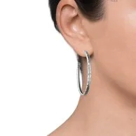 Silver Hoop Earrings by Agatha