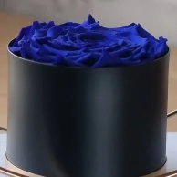 Single iluba Blue Rose Basket With Golden Handle