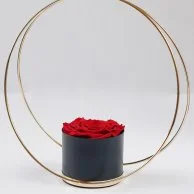 Single iluba Rose Basket With Golden Handle
