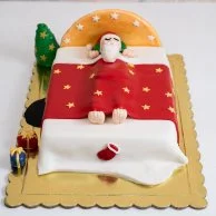Sleeping Santa Cake by NJD