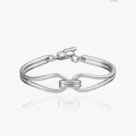 Small Articulated Silver Bracelet Twin