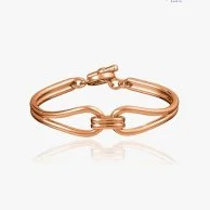 Small Articulated Rose Gold Bracelet Twin
