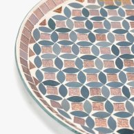 Small Mosaic Round Glass Plate By Bostani 