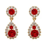 Sofia Earrings- Scarlet Red By Lily & Rose