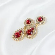 Sofia Earrings- Scarlet Red By Lily & Rose