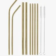 Stainless Steel Gold Straw Set - Strawsome by Designworks Ink.