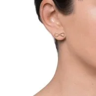Stud Earrings With Infinity Symbol
