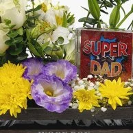 SUPER Dad Flower Arrangement with Frame