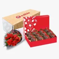 Sweetheart Swizzle Berries & Flowers Box by Edible Arrangements