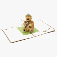 Teddy Bear - Fishing - 3D Pop up Card By Abra Cards