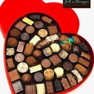 Large Heart Shaped Chocolate Box by Jeff de Bruges