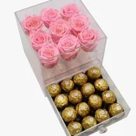 The Pink Bundle of Happiness - 9 Roses 