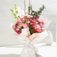 The Pink Wrapped Hand Bouquet
