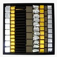 هدية شوكولاتة فاخرة متنوعة بتصميم ذهبى وحجم كبير 