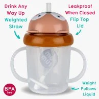 Tippy Up Cup With Weighted Straw (Series 3) - Fox