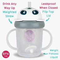 Tippy Up Cup With Weighted Straw (Series 3) - Panda