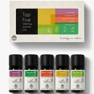 Top 5 Organic Essential Oil Gift Set by Aroma Tierra