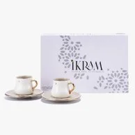Turkish Coffee Set - Ikram - Beige