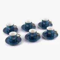 Turkish Coffee Set - Nazar - Blue