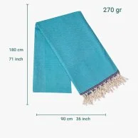 Turkish Peshtemal Towels-Turquoise Indigo By Laislabonita