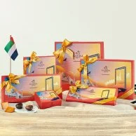 علبة هدايا اليوم الوطني الإماراتي 10 قطع من جوديفا