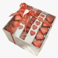 Valentine Red Hearts Chocolate Box by Chez Hilda
