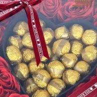 Valentine's Chocolate and Artificial Roses Box by Eclat