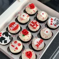 Valentine's Day Cupcakes by Yummy Bakes - Box of 12