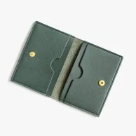 حافظة بطاقات جلدية نباتية - زيتوني أخضر من رويال بيدج كو