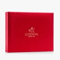 صندوق هدايا شوكولاتة مخملي أحمر 20 قطعة من جوديفا