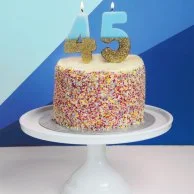 We Heart Birthday Glitter Number Blue Candle '5' by Talking Tables