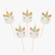 We Heart Unicorn Shaped Candle 5pc Pack by Talking Tables