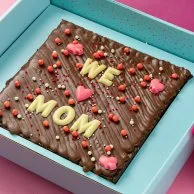We Love Mom Brownie Slab by Oh Fudge
