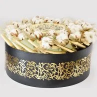 هدايا شوكولاتة الزفاف مع تصميم زهرة القطن من فيكتوريان