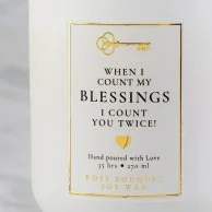 When I count my blessings I count you twice!' Gift Candle By Joi Gifts