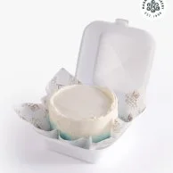 White & Blue Lunch Box Cake by Magnolia Bakery