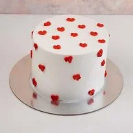 White Cake with Hearts by NJD