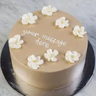 White Flower Cute Cake By Joi Gifts