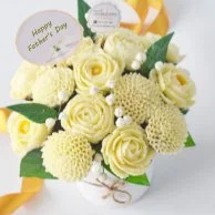 White Harmony  Flower Bouquet of 10 Mini & 15 Mini Cupcakes by Sweet Celebrationz