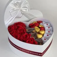 White Heart Chocolate Box by Eclat - Medium
