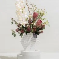 White Veronica Twist Flower Arrangement