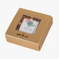Window box with 1 piece chocolate - Gold Box By Joy Chocolate 