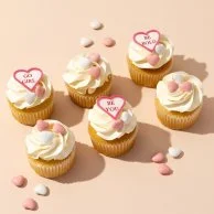 Women's Day Hearts Cupcakes 6pcs by Cake Social