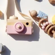 Wooden Toy Camera Pink by Ark Children